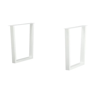 Tischgestell Comida - weiß - Materialmix - 8 cm - 74 cm | Möbel Kraft