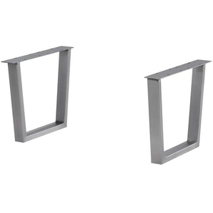 Tischgestell - silber - Materialmix - 50 cm - 44 cm | Möbel Kraft
