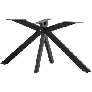 Tischgestell 2er-Set  Tuxa massiv ¦ schwarz ¦ Metall ¦ Maße (cm): B: 72 H: 72 T: 150.0