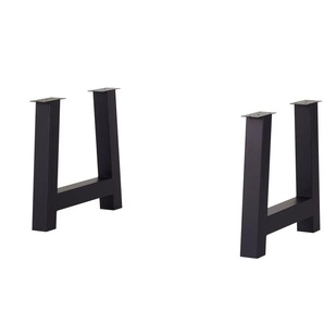 Tischgestell Tuxa massiv - schwarz - Metall,pulverbeschichtet - 73 cm - 73 cm - cm 10,0 | Möbel Kraft