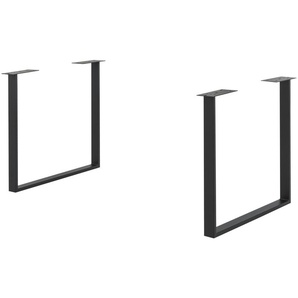 Tischgestell 2er-Set  Tuxa massiv ¦ schwarz ¦ Metall,pulverbeschichtet ¦ Maße (cm): B: 73 H: 72 T: 6.0