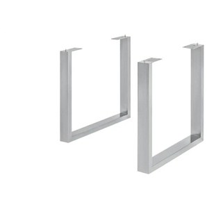 Tischgestell Tuxa massiv - silber - Edelstahl,gebürstet - 70 cm - 72 cm - cm 8,0 | Möbel Kraft