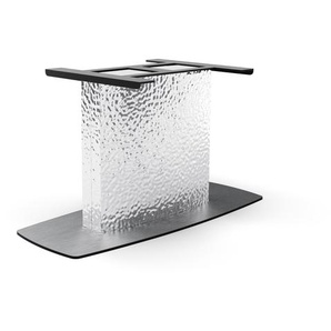 Tischgestell Wave Edelstahl gebürstet für Tischplatten ab 200 cm, Gestelle