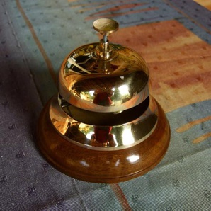 Tischglocke, Nostalgie Hotelglocke für die Rezeption, Glocke