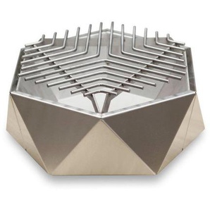 Tischgrill, Edelstahl, Metall, 17x37 cm, Grüner Punkt, Made in Europe, Handmade in Europe, abnehmbarer Grillrost, einfache Reinigung, Küchengeräte, Tischgrills & Fondues, Raclette-Grills