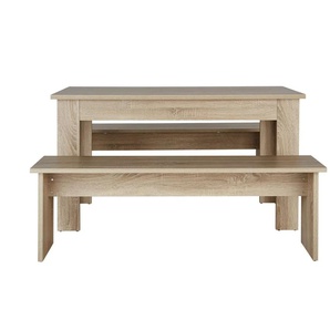 Tischgruppe 3-teilig Bastian | holzfarben | 75 cm | 77 cm |