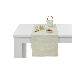 HOME STORY Tischläufer  Greta ¦ beige ¦ 100% Baumwolle ¦ Maße (cm): B: 40