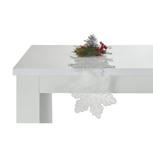 Tischläufer Schneeflocke - grau - Synthetik - 25 cm | Möbel Kraft