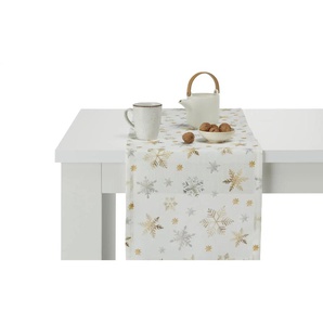 Tischläufer Schneeflocken - mehrfarbig - Synthetik - 40 cm | Möbel Kraft