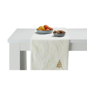Tischläufer Weihnachten - weiß - Synthetik - 40 cm | Möbel Kraft