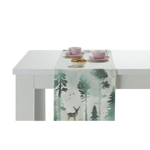 Tischläufer Winterlandschaft - grün - Synthetik - 40 cm | Möbel Kraft