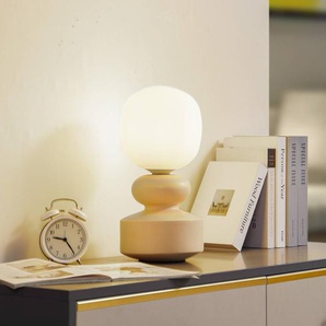 Tischlampe Fidelo Lucande, gelb / orange, für Wohn- / Esszimmer, Keramik, Skandinavisch, Tischlampe 10025873
