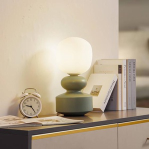 Tischlampe Fidelo Lucande, grün, für Wohn- / Esszimmer, Keramik, Skandinavisch, Tischlampe 10025874