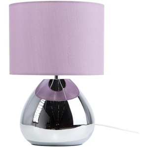 Tischlampe im Glamour Stil Poly-Baumwolle/Metall violett Ronava