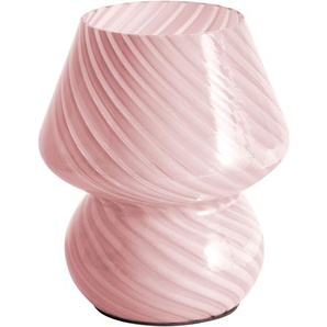 Tischlampe Rosa aus Glas Rund Modernes Design für Nachttisch Schlafzimmer Leselampe Tischleuchte mit Kabel