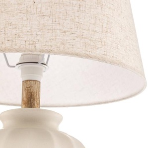 Tischlampe Vortice ONLI, weiß / opal, für Wohn- / Esszimmer, Textil / Stoff / Seide, Landhaus / Rustikal, Tischlampe 235/LGB