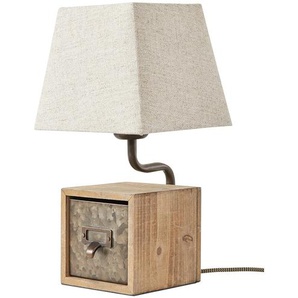 Tischleuchte 1-flammig `Box´ ¦ holzfarben ¦ Maße (cm): B: 17 H: 36