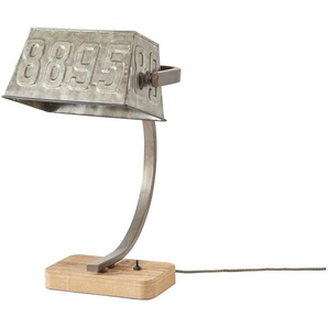 Tischleuchte, 1-flammig, Metallschirm - silber - Materialmix - 40 cm | Möbel Kraft