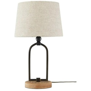 Tischleuchte 1-flammig rostfarben - braun - Materialmix - 25 cm - 45 cm | Möbel Kraft