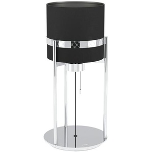 JOOP! Tischleuchte 1-flammig Textil  Round Lights Chrome ¦ schwarz ¦ Maße (cm): H: 52  Ø: 21.5