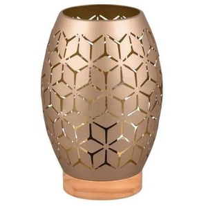 Tischleuchte - braun - Materialmix - 21,5 cm - 15.0 | Möbel Kraft