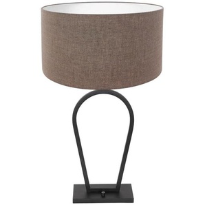 Tischleuchte, Braun, Metall, Textil, 40x71x24 cm, drehbar, Lampen & Leuchten, Innenbeleuchtung, Tischlampen, Tischlampen