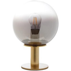 Tischleuchte BRILLIANT Gould Lampen Gr. 1 flammig, Ø 22,00 cm Höhe: 31,00 cm, goldfarben (gold, rauchglas) Tischlampen