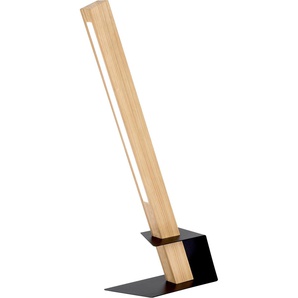 Tischleuchte BRITOP LIGHTING RAPID Lampen Gr. 1 flammig, Ø 9 cm Höhe: 46 cm, schwarz-weiß (eichefarben, schwarz, weiß) LED Schreibtischlampe Tischlampen Tischleuchten Schreibtischlampen Lampen Inklusive 24V Modul, mit Touch Dimmer, Naturprodukt aus