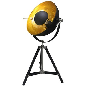 Tischleuchte I 39 x 65 x 39cm Schwarz/Gold Eisen, pulverbeschichtet E27