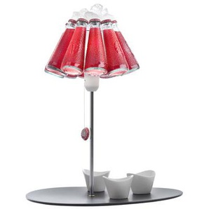 Tischleuchte Campari Bar metall glas rot schwarz / H 50 cm - Ingo Maurer - Schwarz