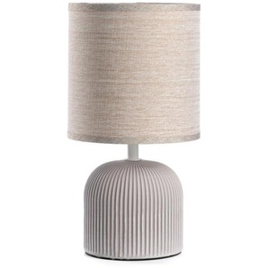 Tischleuchte, Creme, Textil, Keramik, 28 cm, Lampen & Leuchten, Innenbeleuchtung, Tischlampen, Tischlampen