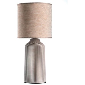 Tischleuchte, Creme, Textil, Keramik, 45 cm, Lampen & Leuchten, Innenbeleuchtung, Tischlampen