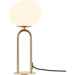 Tischleuchte DESIGN FOR THE PEOPLE SHAPES Lampen Gr. Höhe: 47 cm, grau (messingfarben) Tischlampen Designer Leuchte