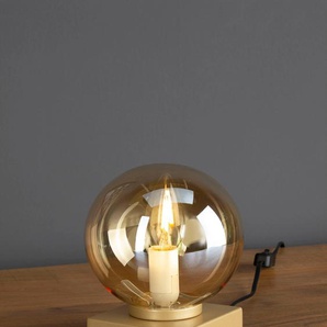 Tischleuchte ECO-LIGHT Pluto Lampen Gr. Höhe: 17,5 cm, goldfarben (gold, amber) Tischlampen