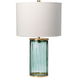 Tischleuchte Elstead Reno, Grün, Messing, Metall, Glas, Textil, 60.4 cm, Grüner Punkt, RoHS, Lampen & Leuchten, Innenbeleuchtung, Tischlampen, Tischlampen