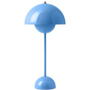 Tischleuchte Flowerpot VP3 metall blau / H 50 cm - By Verner Panton, 1968 - &tradition -