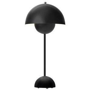 Tischleuchte Flowerpot VP3 metall schwarz / H 50 cm - By Verner Panton, 1969 - &tradition - Schwarz