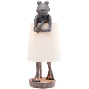 Tischleuchte Frog 23 x 58 x 29cm Weiß Leinen E14