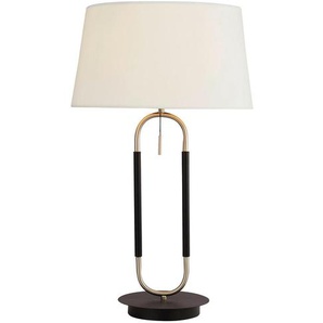 Tischleuchte Jazz, Weiß, Kunststoff, Textil, 37x63 cm, Lampen & Leuchten, Innenbeleuchtung, Tischlampen, Tischlampen