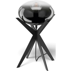 Tischleuchte JOOP CURVES LIGHTS Lampen Gr. Ø 25,00 cm Höhe: 46,5 cm, schwarz Tischlampen mit Extra-White-Glaskugel feinem Farbverlauf zu Rauchglas-Optik