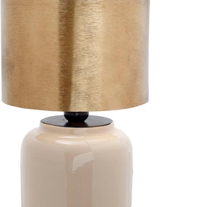Tischleuchte KAYOOM Art Lampen Gr. Ø 21 cm Höhe: 43,5 cm, beige (elfenbeinfarben) Designlampe Tischlampen dekorativ, handgefertigt