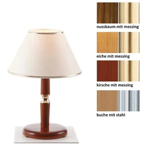 Tischleuchte Lampen Gr. 1 flammig, Ø 30 cm Höhe: 42 cm, braun (nussbaumfarben) Tischlampen