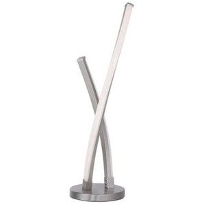 Tischleuchte LEUCHTEN DIREKT Ls-SWING Lampen Gr. 2 flammig, Ø 1,3 cm Höhe: 48,5 cm, silberfarben (edelstahlfarben) LED Tischlampen RGB+tunable white, Infrarot inkl., Fernbedienung, Smarthome fähig