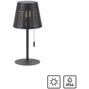 Tischleuchte LEUCHTEN DIREKT MANDY Lampen Gr. 1 flammig, Ø 14 cm, grau (anthrazit) LED Tischlampen