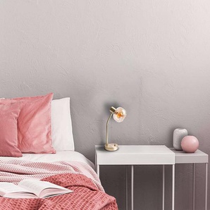 Tischleuchte Libby Ø 12cm Gold Klarglas Eisen, lackiert E14