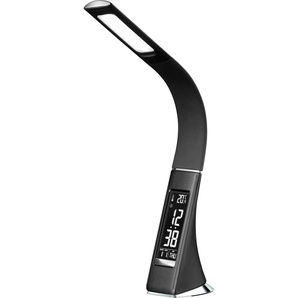 Tischleuchte PAUL NEUHAUS ALEX Lampen Gr. 1 flammig, Höhe: 50 cm, schwarz LED Schreibtischlampe Schreibtischlampen Lampen mit 3-Stufen Touchdimmer, Kalender, Alarmfunktion, klappbar