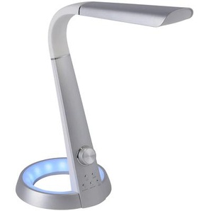 Tischleuchte PAUL NEUHAUS BILL Lampen Gr. 2 flammig, Höhe: 65 cm, grau (aluminiumfarben) LED Tischlampen CCT - tunable white, dimmbar über Drehdimmer, RGB, getrennt schaltbar