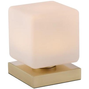 Tischleuchte PAUL NEUHAUS DADOA Lampen Gr. 1 flammig, goldfarben (messingfarben matt) LED Tischlampen LED, dimmbar über Touchdimmer