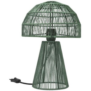 Tischleuchte, Grün, Naturmaterialien, 25x37x25 cm, Lampen & Leuchten, Innenbeleuchtung, Tischlampen, Tischlampen