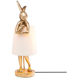 Tischleuchte Rabbit I 23 x 68 x 23cm Weiß Leinen E14